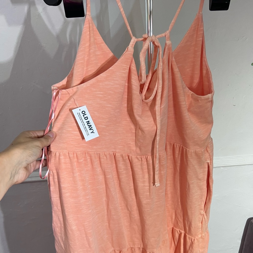 Tiered Slub-Knit Midi Cami Swing Dress for Women NWT Size M Just Peachy - Picture 6 of 9